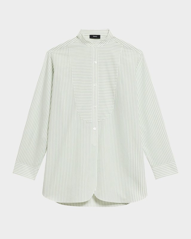 Stripe Oversized Tuxedo Shirt